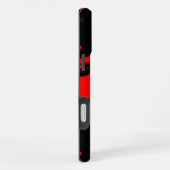 Coque iPhone 16 Plus abstrait noir et rouge (Côté droit)