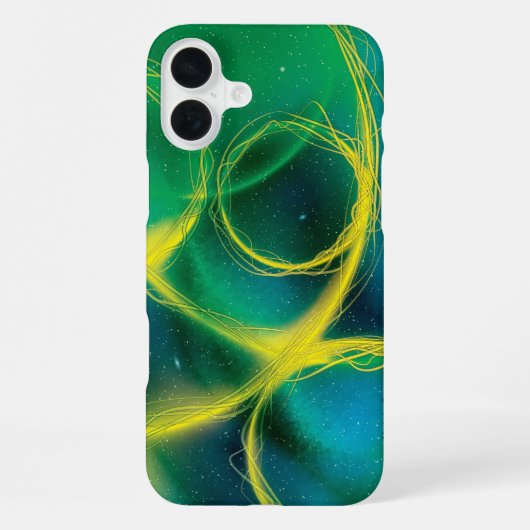 Coque iPhone 16 Plus Abstrait verdâtre (Verso)