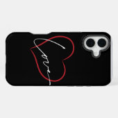Coque iPhone 16 Plus affiche d'amour manuscrite (Verso Horizontal)