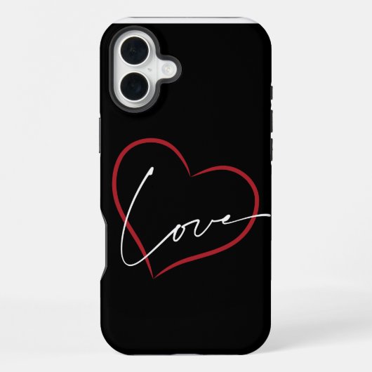 Coque iPhone 16 Plus affiche d'amour manuscrite (Verso)