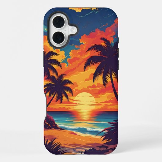COQUE iPhone 16 PLUS AFFICHE DE DESIGN SUNSHINE (Verso)