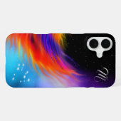 Coque iPhone 16 Plus Aile de Phoenix Espace Monogramme (Verso Horizontal)