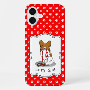 Coque iPhone 16 Plus Allons-y ! (promenade) Papillon (blanc et rouge) C