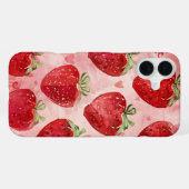 Coque iPhone 16 Plus Amour de Fraise (Verso Horizontal)