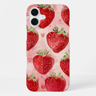 Coque iPhone 16 Plus Amour de Fraise