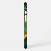 Coque iPhone 16 Plus Ancien Thot Sacré Script Or Turquoise (Côté gauche)