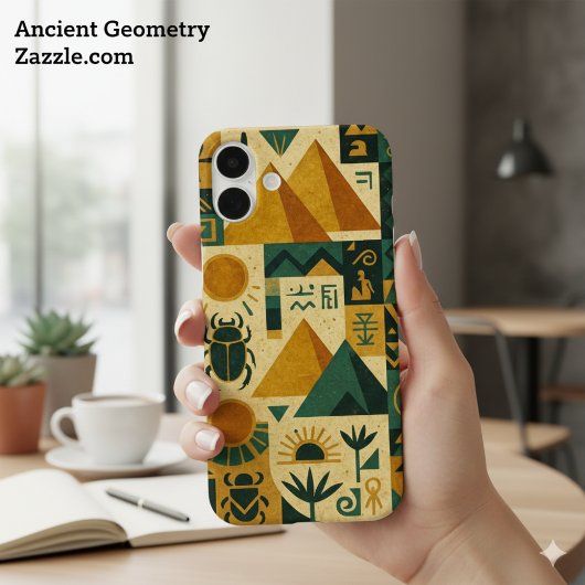 Coque iPhone 16 Plus Ancienne Egypte Mystique Patchwork Papyrus