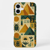 Coque iPhone 16 Plus Ancienne Egypte Mystique Patchwork Papyrus (Verso)