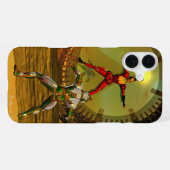 Coque iPhone 16 Plus ANDROID XÉNIA RENCONTRE CYBORG TITAN Sci-Fi (Verso Horizontal)