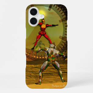 Coque iPhone 16 Plus ANDROID XÉNIA RENCONTRE CYBORG TITAN Sci-Fi