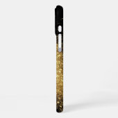 Coque iPhone 16 Plus Anneau de Parties scintillant d'or (Côté gauche)