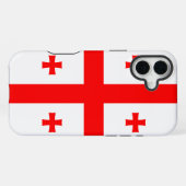 Coque iPhone 16 Plus Apple iPhone 16 Plus Mate, drapeau de Géorgie (Verso Horizontal)