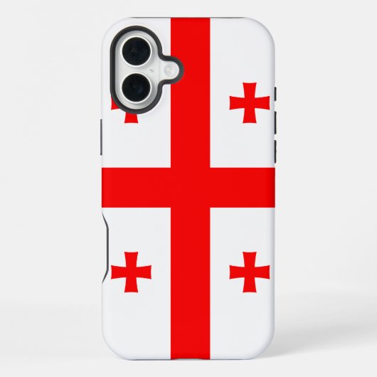 Coque iPhone 16 Plus Apple iPhone 16 Plus Mate, drapeau de Géorgie (Verso)