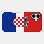 Coque iPhone 16 Plus Apple iPhone 16 Plus Mate, drapeau de la Croatie (Verso Horizontal)