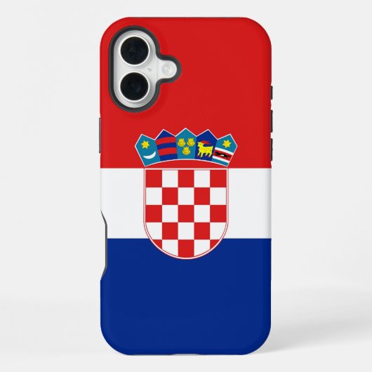 Coque iPhone 16 Plus Apple iPhone 16 Plus Mate, drapeau de la Croatie (Verso)