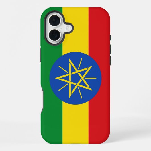 Coque iPhone 16 Plus Apple iPhone 16 Plus Mate, drapeau de l'Éthiopie (Verso)