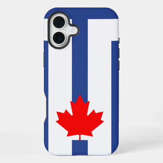Coque iPhone 16 Plus Apple iPhone 16 Plus Mate, drapeau de Toronto (Verso)