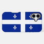 Coque iPhone 16 Plus Apple iPhone 16 Plus Mate, drapeau du Québec (Verso Horizontal)