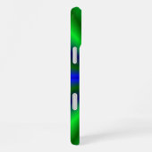 Coque iPhone 16 Plus arc-en-ciel bleu vert (Côté droit)