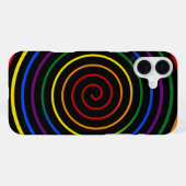Coque iPhone 16 Plus Arc-en-ciel de fierté hypnotisé V2 (Verso Horizontal)