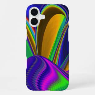 Coque iPhone 16 Plus Arc-en-ciel d'été, Arc-en-ciel 3D abstrait