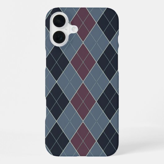 Coque iPhone 16 Plus "Argyle et classe : les diamants sont éternels (su (Verso)