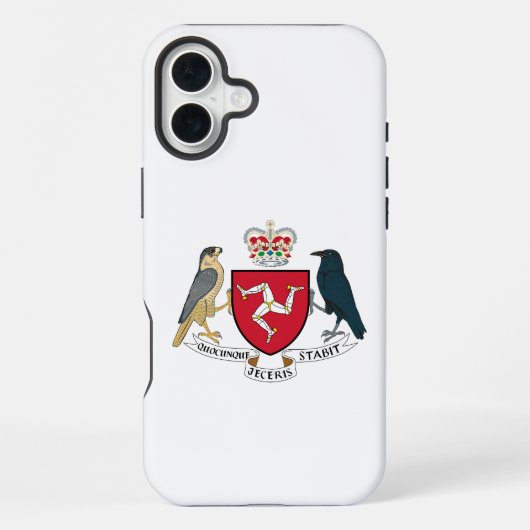 Coque iPhone 16 Plus Armoiries mannoises (Verso)