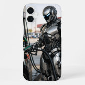 Coque iPhone 16 Plus Arrêt de carburant futuriste  (Verso)