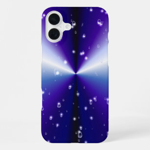 Coque iPhone 16 Plus Arrosage avec étoiles sur bleu violet noir arc-en-