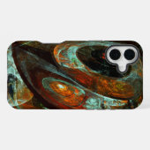 Coque iPhone 16 Plus Art abstrait divisé par le temps (Verso Horizontal)