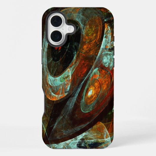 Coque iPhone 16 Plus Art abstrait divisé par le temps (Verso)