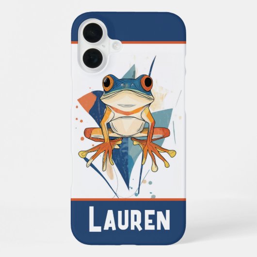 Coque iPhone 16 Plus Art de grenouille fantastique (Verso)