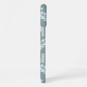 Coque iPhone 16 Plus Art Rococo Damassé I Bleu Canard+Turquoise (Côté droit)