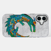 Coque iPhone 16 Plus Art Tribal d'Alligator (Verso Horizontal)