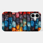 Coque iPhone 16 Plus Artsy Brick Wall (Verso Horizontal)