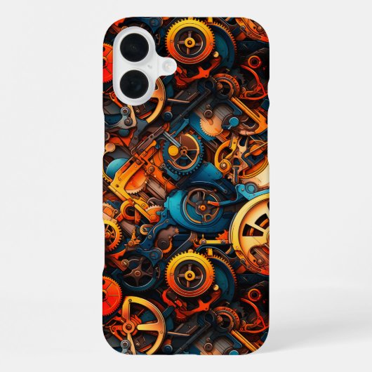 Coque iPhone 16 Plus Artsy Gears (Verso)