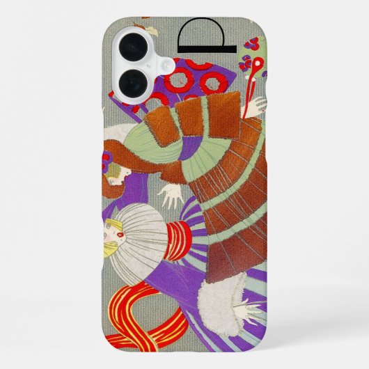 COQUE iPhone 16 PLUS AUTOMNE QUITTE DANS LE MONOGRAMME DE MODE VENT/BEA (Verso)