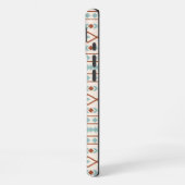 Coque iPhone 16 Plus Aztec Formes Motif rouille crème Turquoise (Côté gauche)