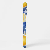 Coque iPhone 16 Plus Azulejo Lemons Feuilles Bleues (Côté droit)