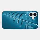 Coque iPhone 16 Plus Bague bleue d'Asclepius (Verso Horizontal)