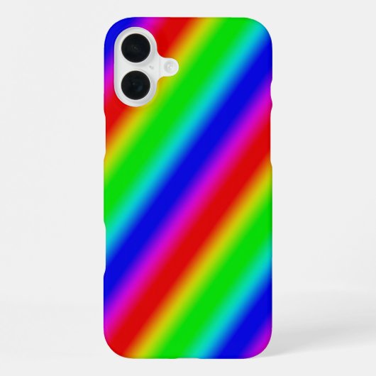 Coque iPhone 16 Plus Bandes arc-en-ciel - Motif (Verso)