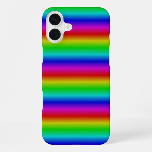 Coque iPhone 16 Plus Bandes arc-en-ciel - Motif (Verso)