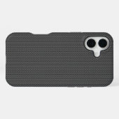 Coque iPhone 16 Plus Base noire de fibres de carbone (Verso Horizontal)