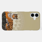Coque iPhone 16 Plus bengale tiger mandala bambou (Verso Horizontal)