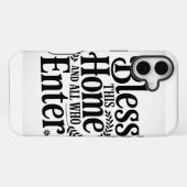 Coque iPhone 16 Plus Bénissez cette maison et tous ceux qui entrent (Verso Horizontal)