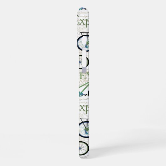 Coque iPhone 16 Plus Bicycle Journey Blue (Côté gauche)