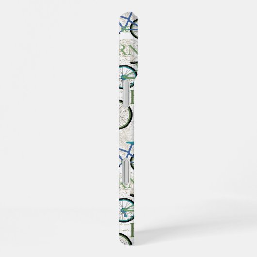 Coque iPhone 16 Plus Bicycle Journey Blue (Côté droit)