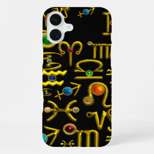 COQUE iPhone 16 PLUS BIJOUX D'ANNIVERSAIRE DU ZODIAQUE EN OR, PIERRES P