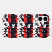 Coque iPhone 16 Plus Bison rouge Plaids Ours polaire (Verso Horizontal)