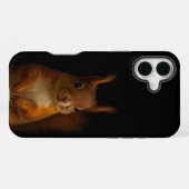 Coque iPhone 16 Plus Black 4 Luxe iPhone 16 Plus Mate, écureuil rouge (Verso Horizontal)